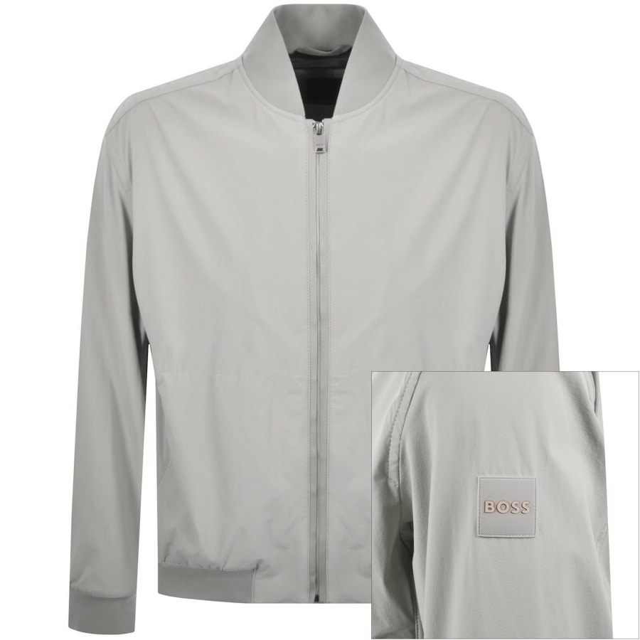 BOSS Osurf Softshell Jacket Open Grey | Mainline Menswear gb